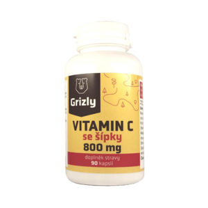GRIZLY Vitamin C 800 mg se šípky 90 kapslí